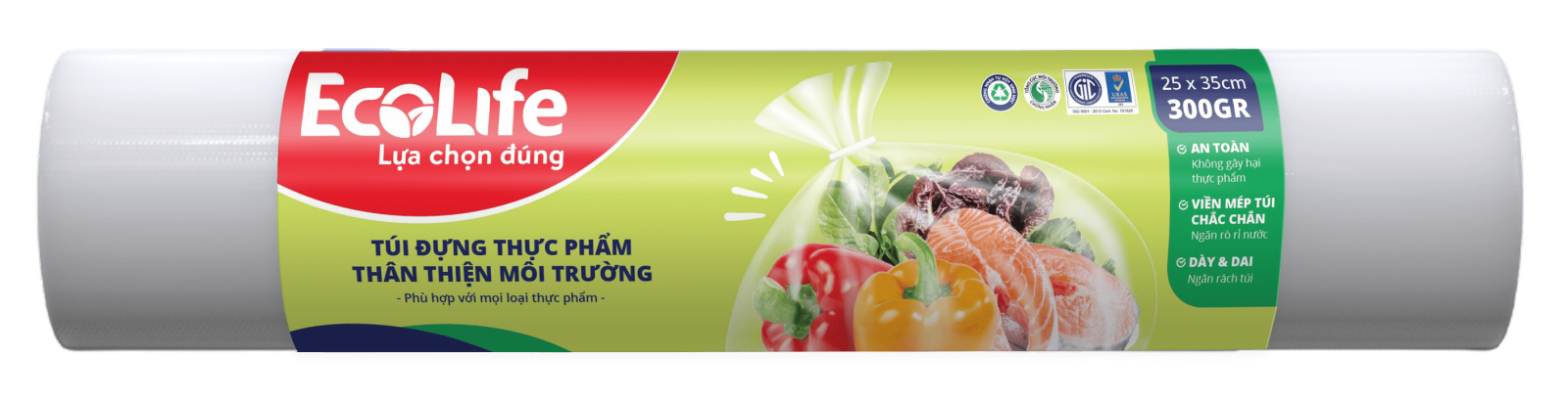 ECOLIFE biodegradable food bags 25x35cm (300gr)